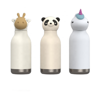 Tapas de Silicona 3D con Forma de Animales de Dibujos Animados, Reutilizables, para Botellas de Bebidas, con Forma de Unicornio, Oso, Jirafa, Panda, Accesorios de Grado Alimenticio