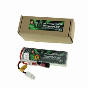 Gens ACE 2200mAh 11.1V 3S1P 30C Lipo 배터리 RC 헬리콥터 비행기 용 T 플러그 포함