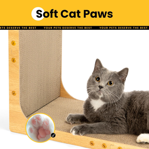 Grattoir à chat en carton, 23 pouces, en forme de L, planche à gratter verticale à poser contre un mur pour protéger les meubles des chats d'intérieur - Product Image 2