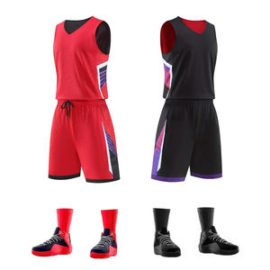 Новые баскетбольные формы для команд с индивидуальным дизайном и вашим логотипом, быстросохнущие, сетчатые, с вышивкой, двусторонние, для юношеских команд - Product Image 3
