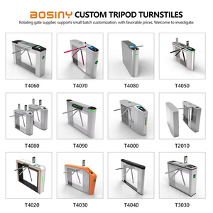Bosiny kiểm soát an ninh truy cập Cổng An Ninh Nhận dạng khuôn mặt thẻ RFID Tripod cửa quay cho siêu thị trạm xe buýt - Product Image 4