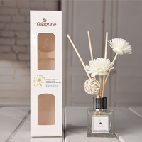 Ensemble diffuseur de parfum en verre carré de luxe pour la maison, avec fleurs Sola et boîte cadeau décorative pour fenêtre – Vente en gros