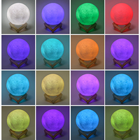 Lampe Lune RVB Décorative à Vendre, 8cm 10cm 12cm 15cm 18cm 20cm, Veilleuse Décorative Cadeau pour Enfants