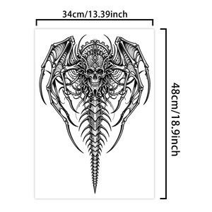 Adesivi per <span class=keywords><strong>Tatuaggi</strong></span> Teschio Diavolo per Schiena Intera, Bestseller, Impermeabili, Design Audace, Durata 10-12 Giorni, Lusso Accessibile per <span class=keywords><strong>Tatuaggi</strong></span> Maschili - Product Image 3