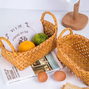 Cesto Ovale con Doppio Manico in Legno per Composizioni Floreali, <span class=keywords><strong>Pasticceria</strong></span>, Colazione, Caffetteria, Hotel, Servizio Alimentare e Regalo - Product Image 3
