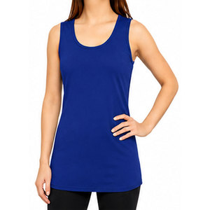 High Quality Women's Tank <b>Tops</b> Eco-Friendly Quick Dry Breathable Solid Pattern Front Logo Full Length Sleeveless 100% Organic - Product Image 2