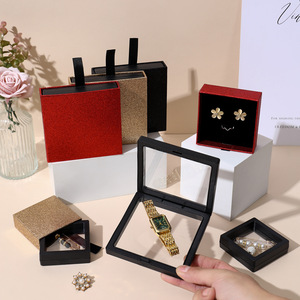 Boîte à bijoux unique anti-oxydation dorée brillante avec insert en <span class=keywords><strong>film</strong></span> PE pour collier, pendentif, broche, emballage <span class=keywords><strong>de</strong></span> bijoux - Product Image 3