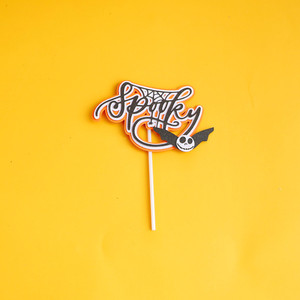 Honey And Sweetness Halloween <b>Cake</b> Toppers Acrylic Pumpkin Bat Witch Ghost Decorations For <b>Cake</b> <b>Decorating</b> <b>Supplies</b> - Product Image 2