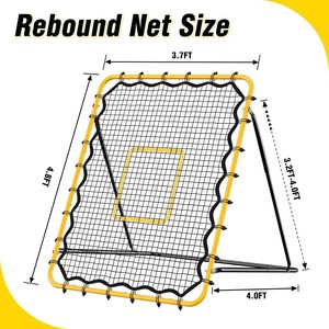 Red de Rebote para Fútbol y Béisbol, Red de Rebote <span class=keywords><strong>Multideportiva</strong></span> para Lanzamiento, 5 Ángulos Ajustables para Entrenamiento de Voleibol y Fútbol - Product Image 2