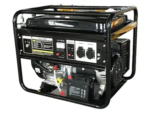 Portable gasoline generator with 100% copper alternators and key start 12V/17AH battery