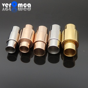 VEROMCA Chiusura a Rotella in Acciaio Inossidabile Placcato Oro 14K/18K per Gioielli e Cordoncini in Pelle - Product Image 3