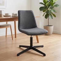 Base de chaise pivotante à 360° en métal noir mat moderne à quatre pieds, pièces de rechange pour chaise de salle à manger