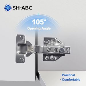 Corner <strong>Hinge</strong> for Aluminum Doors Frame Concealed Hydraulic Soft Close 105 <strong>Degree</strong> Folding Furniture <strong>Hinge</strong> for Home Office - Product Image 3