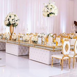 Chaises commerciales modernes d'acier inoxydable de banquet de mariage - Product Image 3