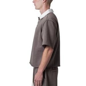 Chemises pour hommes 100% Coton, Coupe Droite Personnalisée, Couleur Unie, Épaules Tombantes, Grammage Lourd 220g, Logo Personnalisé, Formelles, Respirantes - Product Image 3