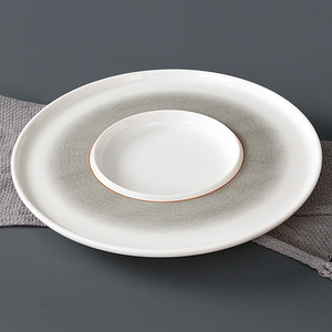 Xiangyuan <b>melamine</b> vegetable <b>plate</b>, imitation porcelain dinner <b>plate</b>, plastic round <b>plate</b>, commercial round <b>plate</b>, platter, hot - Product Image 1