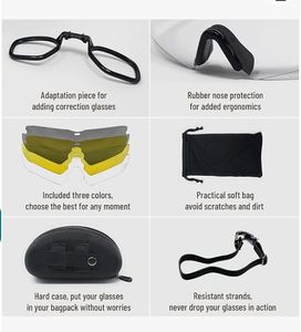 Gafas Tácticas Usa Mairun Modelo USA 823 con 3 Lentes Intercambiables, Gafas de Tiro Unisex para Exteriores, Resistentes al Agua, Deportivas - Product Image 5