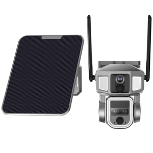 Caméra de sécurité extérieure professionnelle 2K 10x avec carte SIM, alarme, surveillance, double objectif, CCTV, 4G+Wi-Fi, solaire, PTZ - Product Image 1