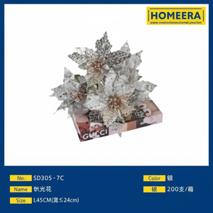 Di alta qualità in argento fiori artificiali L45CM 24CM testa di fiore PU per eventi di nozze a casa-commercio all'ingrosso opzioni di massa disponibili - Product Image 1