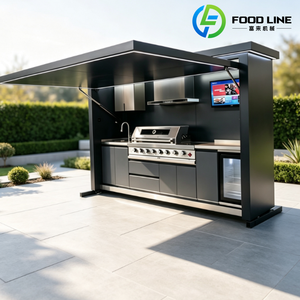 Outdoor Kitchen bar and Bench Outdoor Kitchen Built in Bbq Grill Set Stainless Steel Outdoor Kitchen Doors with <strong>Glasses</strong> - Product Image 6
