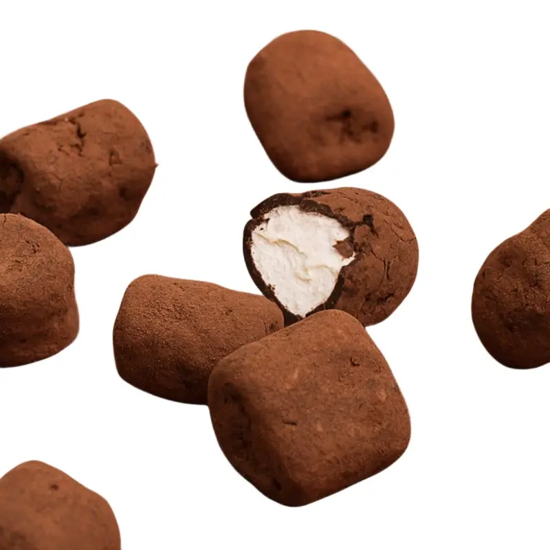 Groothandel Nieuw Ontwerp Aziatische Snack Knapperige Chocolade Bedekt Marshmallow Exotische Snoep