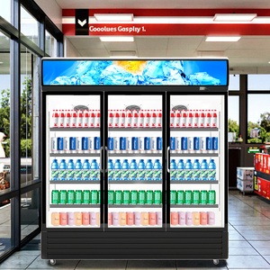 Equipo de supermercado <span class=keywords><strong>Frigo</strong></span> Display Refrigerador comercial Puerta de vidrio Refrigerador <span class=keywords><strong>pequeño</strong></span> para bebidas - Product Image 2