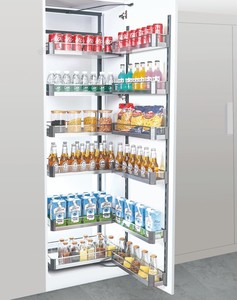 Modern Design Wide Pull-Out Tall Larder <b>Unit</b> Glass <b>Storage</b> Pantry Organizer Set Supplies for <b>Kitchen</b> Installation in Cabinets Pa - Product Image 4