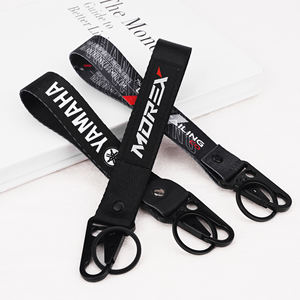 Llavero de muñeca personalizado con logotipo impreso, correa corta, mosquetón, llavero para motocicleta, llavero bordado - Product Image 4