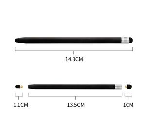 Stylet capacitif 2 en 1 en aluminium avec pointe remplaçable, pointe en silicone pour téléphones/tablettes <span class=keywords><strong>iPhone</strong></span>, outil de dessin facile à transporter - Product Image 3