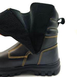 Couro genuíno Floresta Combate a Incêndios Botas Impermeável Outdoor Segurança Equipamentos com para Velcro Borracha Soft Sole Cross-Border - Product Image 4