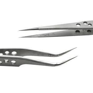 Pince industrielle électronique antistatique, courbée et droite, pinzas de précision en acier inoxydable, forceps anti-acide et antidérapant - Product Image 3