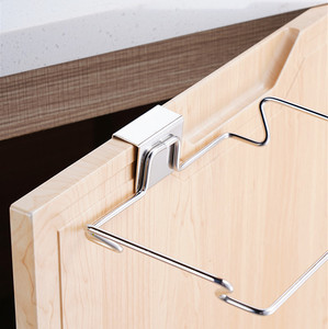 Support de sac à ordures multifonctionnel en acier inoxydable pour la cuisine Support de sac poubelle suspendu et placards Support de sac en plastique <span class=keywords><strong>sous</strong></span> l'évier - Product Image 2