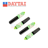 Konektor Cepat DAYTAI SC APC dengan Perlengkapan Logam Terintegrasi untuk Perakitan Cepat Kabel Drop FTTH Konektor Serat Optik