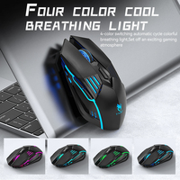Mouse Gaming Nirkabel High DPI T-WOLF X7 dengan Bluetooth + 2.4G, Pengisian Daya Ujian Mock Ketiga, dan Lampu LED