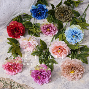 Flor Artificial de Peonía Emperador, Tallo Único, Flor de Seda, Decoración para Bodas y Hogar - Product Image 1
