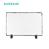 Substrat Blanc Vierge Sublimation Carré Rectangle Pierre Tailles Assorties Artisanat Plaque Vente en Gros Ardoise Photo à Sublimer