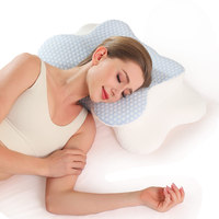 Luxuriöses Ergonomisches Schmetterlingsförmiges Kühlgel-Memoryschaum-Kissen mit Abnehmbarem Eisbezug, Atmungsaktiv und Anpassbar für Gesunden Schlaf