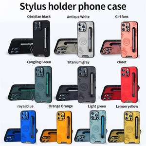เคสโทรศัพท์แบบมีที่ใส่<span class=keywords><strong>ปากกา</strong></span>สไตลัส รุ่นใหม่ล่าสุด ดีไซน์สร้างสรรค์  วัสดุหนังเรียบ สำหรับ <span class=keywords><strong>iPhone</strong></span> 16 <span class=keywords><strong>Pro</strong></span> <span class=keywords><strong>Max</strong></span> 15 Plus พร้อมที่วางปากกา - Product Image 6