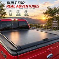 Couverture de benne enroulable en aluminium pour Hilux Rocco Vigo D-Max, compatible avec les rails de benne et les barres de protection, idéale pour le camping, les activités tout-terrain et le transport de marchandises sur camionnettes.