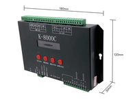 Contrôleur de pixels LED K8000C 8 ports, programmable hors ligne par carte SD, compatible SPI DMX512, WS2811, WS2812, SK6812 pour bande LED à pixels