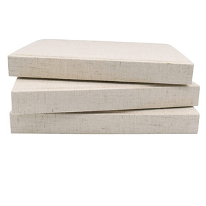 Set di 3 Latte <span class=keywords><strong>libri</strong></span> Bead Garland Boho decorazioni per la casa libro decorativo Beige tessuto neutro con tavolino in legno lino A5 - Product Image 2