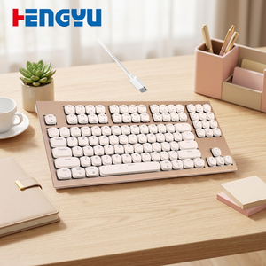Clavier mécanique de jeu sans fil 2,4 GHz ergonomique à 102 touches, rétroéclairé LED, trois modes, USB-C, nouveau modèle de bureau, avec fonction Hot Plug - Product Image 1