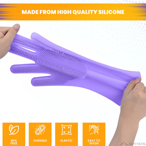 Gants de lavage de vaisselle en silicone magique, résistants à la chaleur, en latex, gants de cuisine multifonctionnels pour le lavage de la vaisselle - Product Image 3