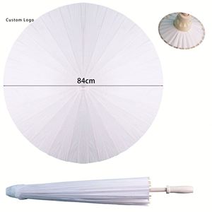 Parasol en papier personnalisé imprimé en sérigraphie, 84 cm, pour accessoires de mariage exclusifs - Product Image 3