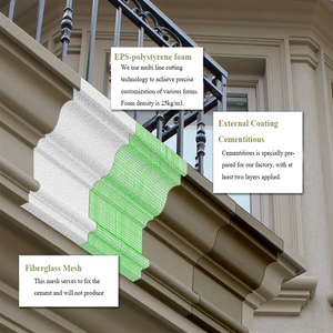 Cornisas Decorativas <span class=keywords><strong>de</strong></span> Espuma EPS, Poliestireno, Espuma <span class=keywords><strong>de</strong></span> Poliestireno Ligera, Ignífuga e Impermeable para Exteriores <span class=keywords><strong>de</strong></span> Villas, Alféizares <span class=keywords><strong>de</strong></span> Ventanas <span class=keywords><strong>de</strong></span> Hoteles - Product Image 4