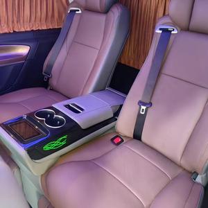 Sofá Cama de Cuero de Lujo Personalizado de 3 Plazas en Dos Tonos, Asiento de Coche para MPV, Furgoneta, Camper, Modificación de RV, Impermeable, con Carga Inalámbrica - Product Image 2