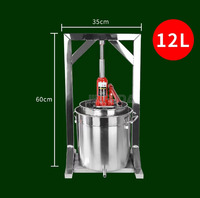 Presse à fruits hydraulique en acier inoxydable, presse-agrumes manuelle pour le vin de fruits fermentés et les légumes