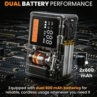 Gonfleur de pneus rechargeable, batterie polymère haute capacité, mini pompe à air sans fil avec affichage numérique, 1200 mAh, moniteur de pression des pneus