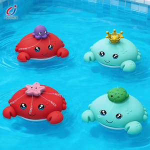 Jouets <span class=keywords><strong>de</strong></span> <span class=keywords><strong>bain</strong></span> pour bébé Chengji : Jouet <span class=keywords><strong>interactif</strong></span> pulvérisateur d'eau rotatif avec lumière LED, crabe nageur pour le <span class=keywords><strong>bain</strong></span> - Product Image 3