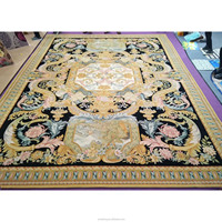 Tapis Savonnerie en laine nouée à la main de luxe 6x9 Cour française Tapis de palais royal européen de la France faits à la main par l'usine chinoise
